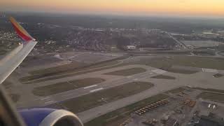 Southwest Airlines 737-700 Evening Takeoff from St. Louis (STL-SAN)