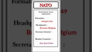 NATO organization #nato #organization #generalknowledge #shorts