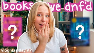 ALL THE BOOKS I DNF'D IN 2022 | vlogmas/bookmas day 7