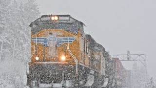 Union Pacific Trains Battle Donner Pass Snow