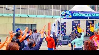 Bollywood dance festivities in Vancouver Canada