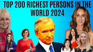 Top 200 Richest Persons in the World 2024 | Richest People | MostRichest | Wealthiest | Billionaires