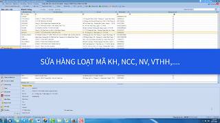 SME2017_Sửa hàng loạt mã KH, NCC