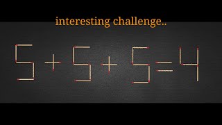 Fix the equation in 1moves 5+5+5= 4, matchstick puzzle