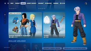 SKLEP FORTNITE 10.08.2024 *NOWE SKINY TRUNKS, ANDROID 17 i 18, ARACHNE, STRZELCZYNI DO WYNAJĘCIA*