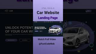 Car Website Using HTML & CSS | Step by Step Tutorial | Fast Code