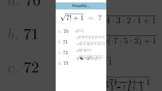 Nice square root simplification. #math #maths #mathstricks