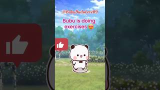 Bubu is doing exercises 😍 #dudu #bubu #cute #cartoon #gomu #peachu #trending #ytshorts