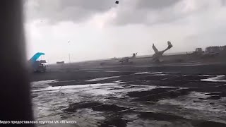 Tornado scattered training planes in Russia