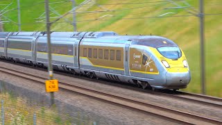 Eurostar e320 in Golden Olympic Livery Passing Through Sandway Tunnel at Speed - 28/06/24