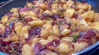 Potatoes & Onions With Rosemary - Mary'sKitchenMtl