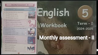 5th standard English term 1 monthly assessment -2  workbook answers 2024 25