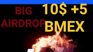 Bitmex airdrop. 10$ + 5 BMEX tokens as sign up bonus. #airdrop #btc