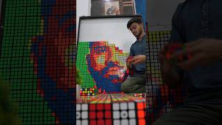 The Hit Man Rohit Sharma ♥️ Rubik's Cube Mosaic Art #shorts #rubikscube