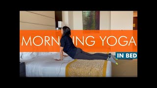 5 min Morning Yoga Stretches in Bed | Morning Stretch Routine in Bed | Gentle Wake Up Yoga