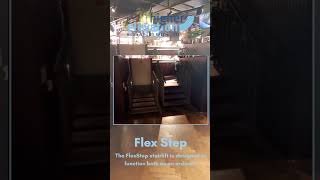 The FlexStep, Designed to function both as an ordinary staircase and as a wheelchair lift