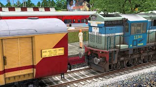 WDM3D SHUNTING EXPRESS TRAIN | BUMPY RAILROAD | Train Simulator | Railworks 3 | RAILROAD FUN