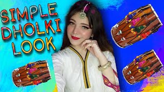 SIMPLE DHOLKI/MEHNDI LOOK | EASY STEPS