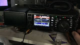 Yaesu FT-991A Monitoring ECARS 40 meters with Foreign commercial a.m. stations interference.