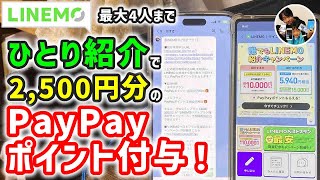 「紹介で1万円！」ラインモ紹介キャンペーンの参加条件は？最大10,000円分のPayPayポイントを貰おう！