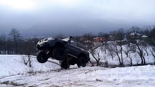 ЛЕТАЮЩИЙ ДЖИП/ NISSAN PATROL GR Y 61 TB 45 /КРУТОЙ ПОДЪЕМ, снег грязь