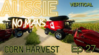 Farming Simulator 22  - CORN HARVEST  on AUSSIE NO MAN'S Vertical