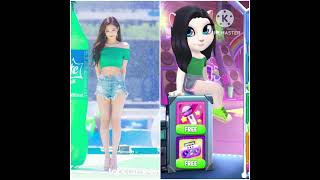 blackpink inspired clothes on my talking angela 2 #viral  #blackpink #jisoo #lisa #jennie #rosé