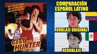 reaccionando a película Jackie Chan cazador citadino de 1993 comparación de doblaje latino original