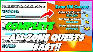 *BEST METHOD* COMPLETE ZONE QUESTS FAST IN PET SIM 99!