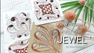 How to Draw Zentangle Pattern 'JEWEL' /젠탱글