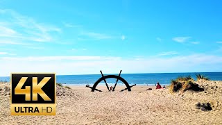 Westende, Belgium 🇧🇪 beach Promenade walk - 4K 60FPS