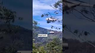 Power in the Skies: Diesel Truck Lifted by Helicopter