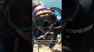 female scuba diver