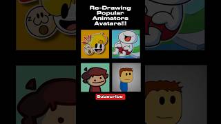 Drawing Popular Animators!!! #haminations #theodd1sout #brewstew #noodle #animations #animation #fyp