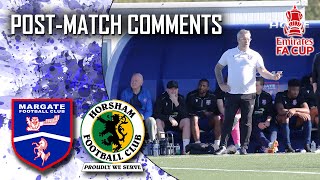 POST-MATCH COMMENTS: FA CUP - Horsham FC (H) - 28th September 2024