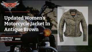 Updated Women's Motorcycle Jacket In Antique Brown