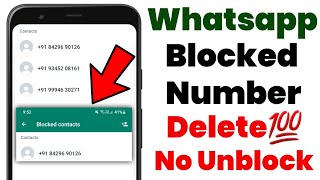 How to delete blocked contacts on whatsapp!!