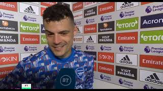 Granit Xhaka Post Match Interview | Arsenal vs Manchester United 3-1 2022