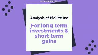 EP10- Analysis of #Pidilite for long term & short term gainers / #Banknifty #Bankniftyoptiontrading