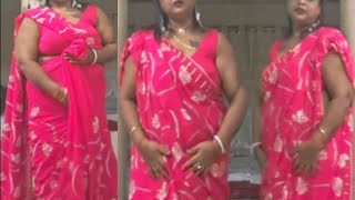 Plus Size Women Saree Draping Easy Style | Aunty Saree Draping Style