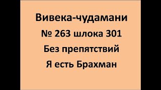 ВивекаЧудамани курс Свамини Видьянанды Сарасвати 263 шлока 301 Беспрепятственно Я есть Брахман