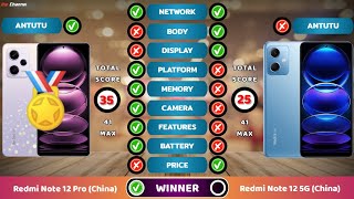 Redmi Note 12 Pro (China) VS Redmi Note 12 5G (China) | Full Comparison