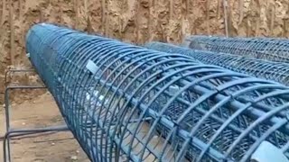 How to make a Pile Cages or Column, Pile Cage Reinforcement, #Construction #architecture #structure