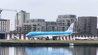 Embraer 190 KLM at London City Airport (LCY)