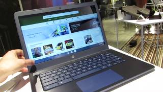 HP Chromebook 14 with an AMD processor and Radeon graphics