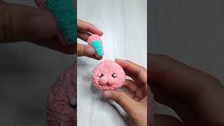 Cute Furry Bunny Clay Art | Clay videos #shorts