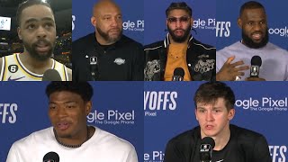 R1G1 Hachimura's big 2nd half leads Lakers past Memphis in Game 1 | Lakers Postgame Interviews