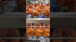 Popular Street Meat Stall, Chopping Pork And Ducks, Peking Ducks Chicken,