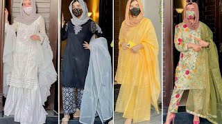 Simple Casual Wear With Mask Ideas/Formal Dresses With Hijab & Mask Ideas For Girls/Hijab Girls ||