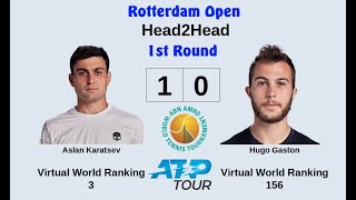 Rotterdam Open 2023 | Aslan Karatsev vs Hugo Gaston | 1st Round | AO Tennis 2